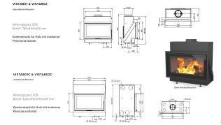 Dovre Kamineinsatz Vista801 Vista802 Vista801C Vista802C