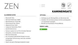 Dovre Kamineinsatz ZEN100 ZEN200