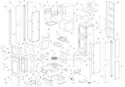 La Nordica Kaminofen Ester Forno EVO  Ersatzteile Zeichnung Explosionszeichnung